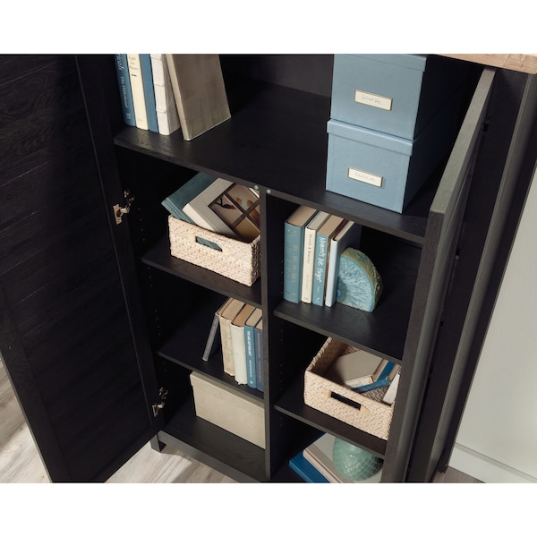 Sauder Cottage Road Storage Cabinet Ro , Hidden storage behind doors to help hide the clutter and chaos - 433803