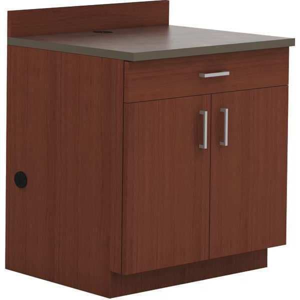 Safco Base Cabinet, 1 Drawer, Mahogany - 1701MH