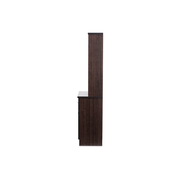 Baxton Studio Agni Modern Dark Brown Buffet and Hutch Kitchen Cabinet - 119-6493