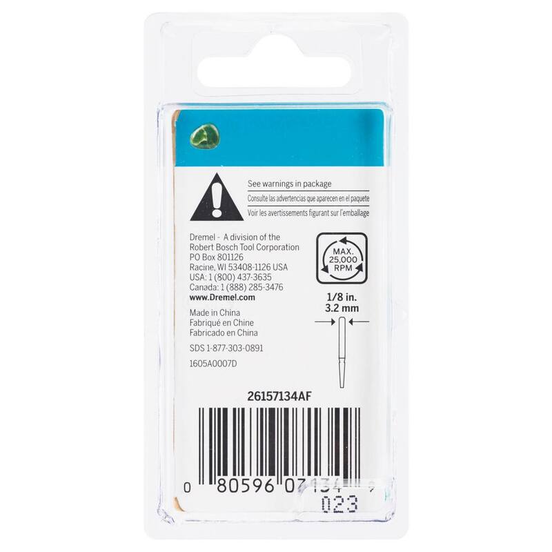 Rueda de Diamante en Punta Cónica para Accesorios Rotativos de 5/64 de pulgada Dremel para Madera, Jade, Cerámica, Vidrio, Acero Templado + Piedras Semipreciosas - 7134