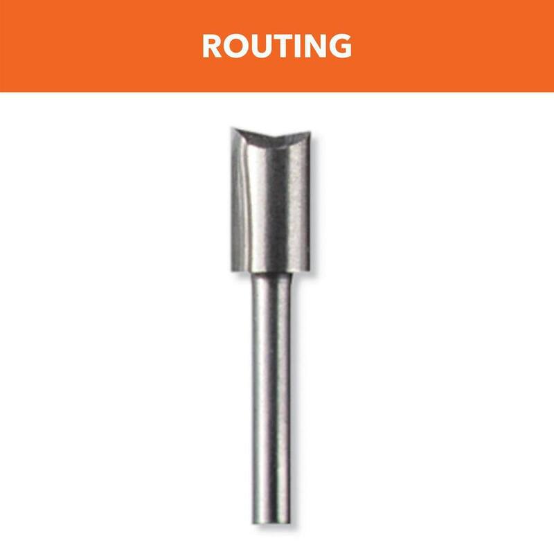 1/4 pulgadas Ruteador Recto para Herramienta Rotativa Dremel para Madera y Materiales Blandos - 654