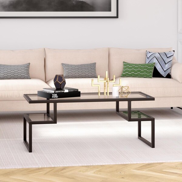 Henn & Hart Zander Blackened Bronze Coffee Table - CT0191
