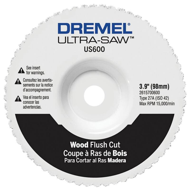 Dremel Ultra-Saw 4 pulgadas Rueda de corte por contacto de carburo Premium para madera y plástico - US600-01