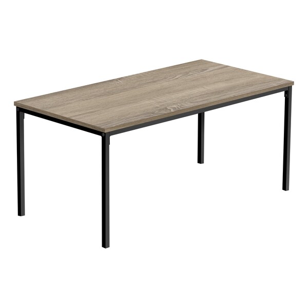 Monarch Specialties Coffee Table, Accent, Cocktail, Rectangular, Living Room, 40 in.L, Brown Laminate, Black Metal - I 3797
