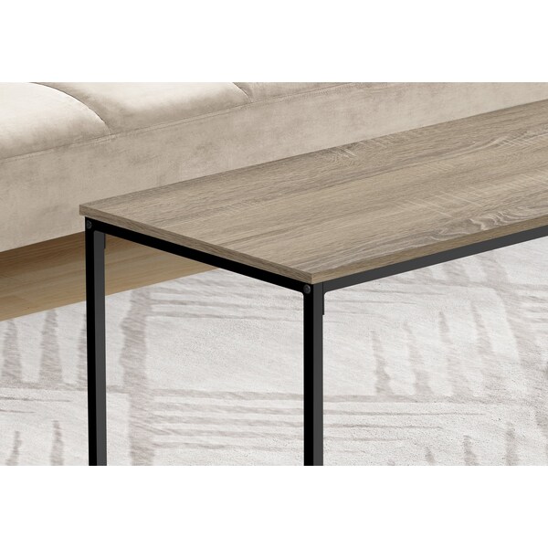 Monarch Specialties Coffee Table, Accent, Cocktail, Rectangular, Living Room, 40 in.L, Brown Laminate, Black Metal - I 3797