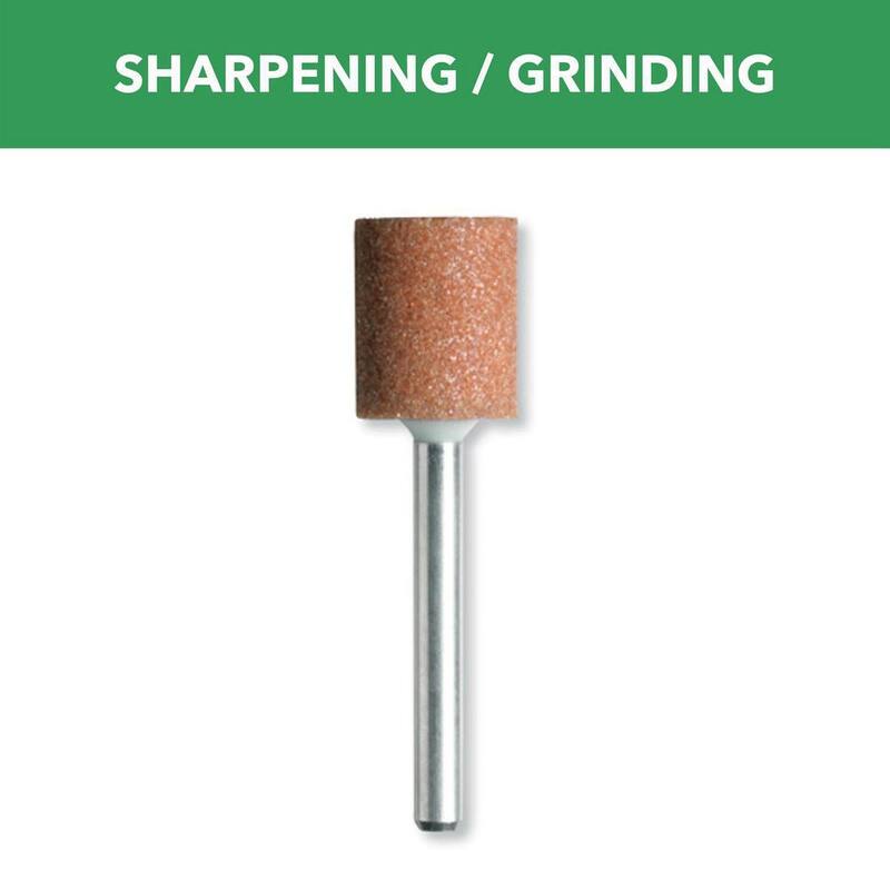 Piedra de esmerilado de propósito general en forma cilíndrica de óxido de aluminio para herramienta rotativa de 3/8 pulgadas - 932 de Dremel