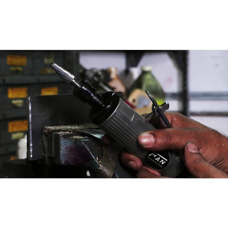 Broca América 1/4 pulg. x 1 pulg. Lima rotativa de carburo sólido con extremo cilíndrico y radio, con vástago de 1/4 pulg. - DULSC1A