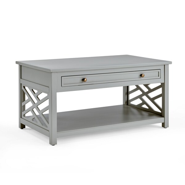 Alaterre Furniture 36 X 22 X 18, Pine with Composite Wood Top, Gray - ANCT1340