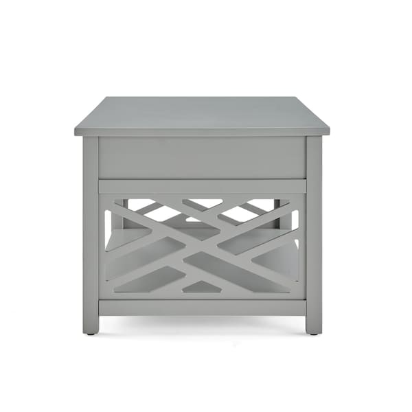 Alaterre Furniture 36 X 22 X 18, Pine with Composite Wood Top, Gray - ANCT1340