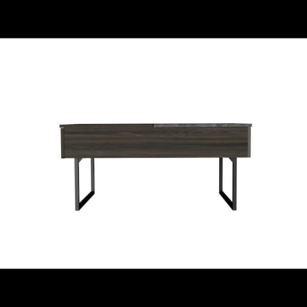 Tuhome Beyond Lift Top Coffee, Two Legs, One Drawer, Espresso/Onyx - MCX6258