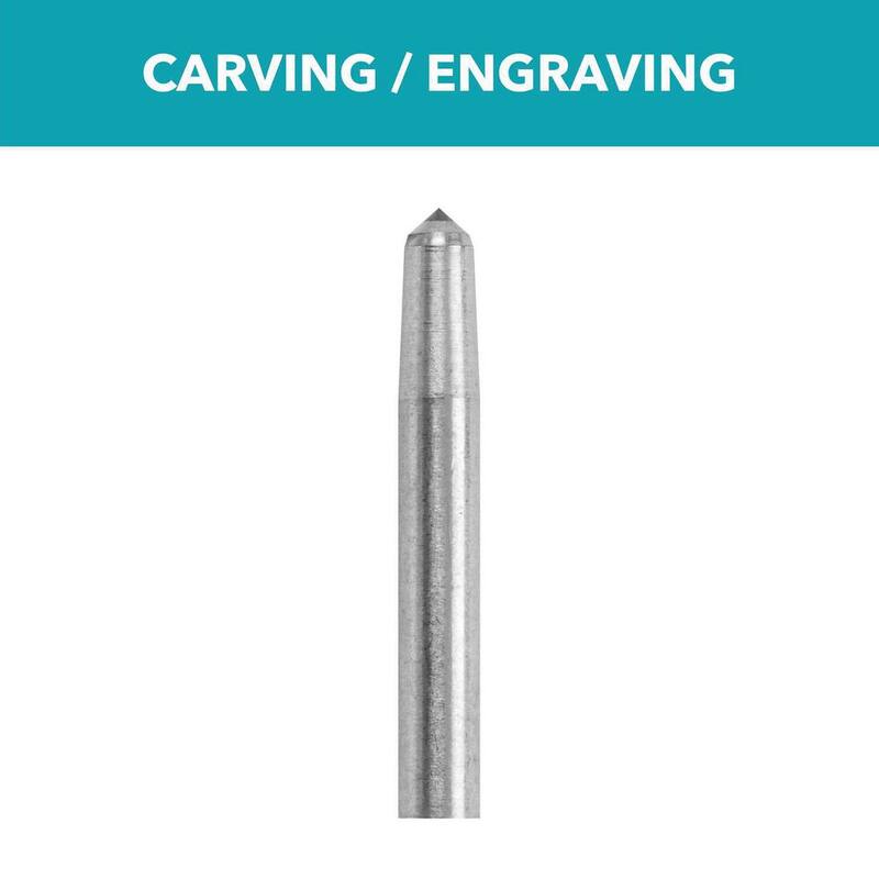 Broca de punta de diamante de herramienta rotativa de 1/10 pulgadas de Dremel utilizada para grabar en superficies duras - 9929