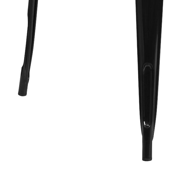 Flash Furniture Black Metal Table, 31.5SQ - ET-CT002-1-BK-GG