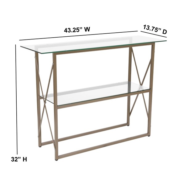 Flash Furniture Console Table, Glass - NAN-JH-1796ST-GG