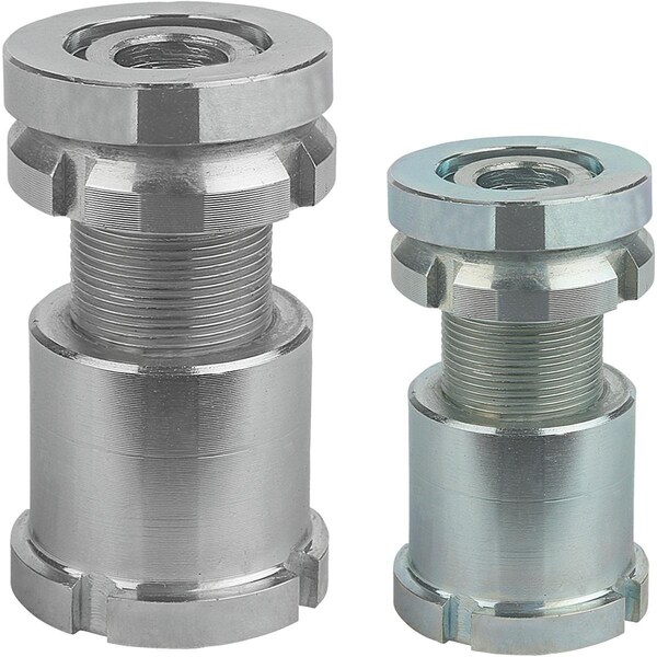 Kipp Levelling Element With Spherical Levelling, Wo Locknut, D1=M50X1, 5, D=22, D2=70, Stainless Steel - K0057.40201