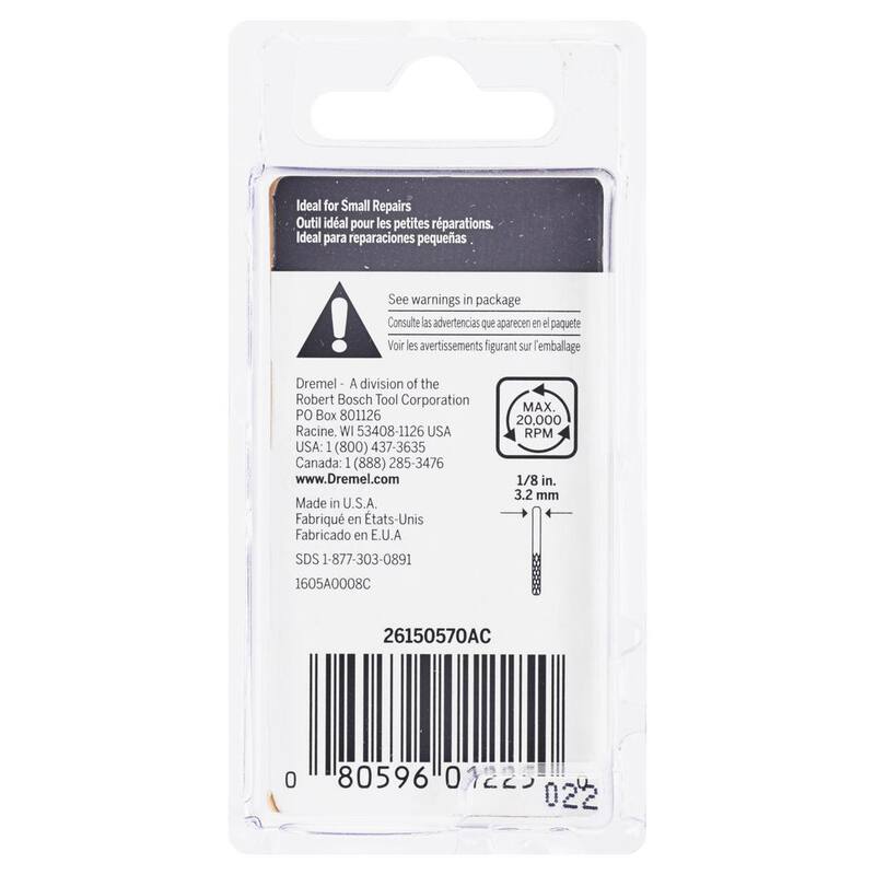 Herramienta rotativa Dremel de 1/8 pulgadas con accesorio de eliminación de lechada de carburo y accesorio de eliminación de lechada de carburo de 1/16 pulgadas - 570+569