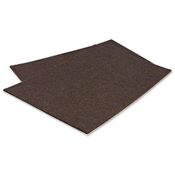 Richelieu 4.25 in. x 6 in. TruGuard Cut Out Sheets Self Adhesive Felt Pads, Brown, 2PK - 235705