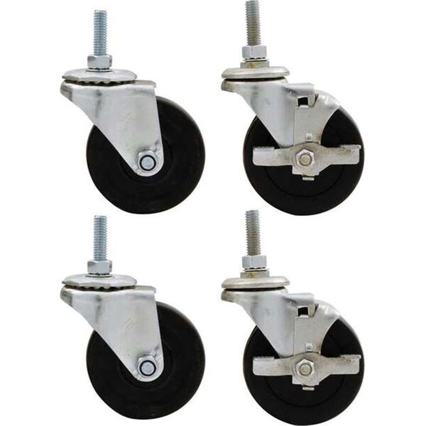 Kd Oficina 3 in. Heavy Duty Wheel Kit with Locking - KD3088623