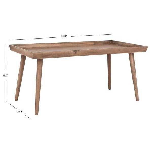 Safavieh 19 x 41.8 x 21.8 in. Nonie Coffee Table with Tray Top, Chocolate - COF5700B