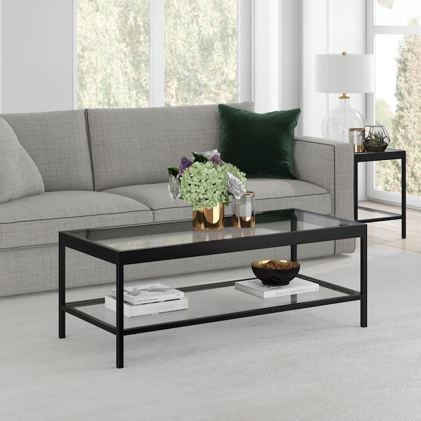 Henn & Hart Alexis 45 in. Blackened Bronze Coffee Table - CT0378