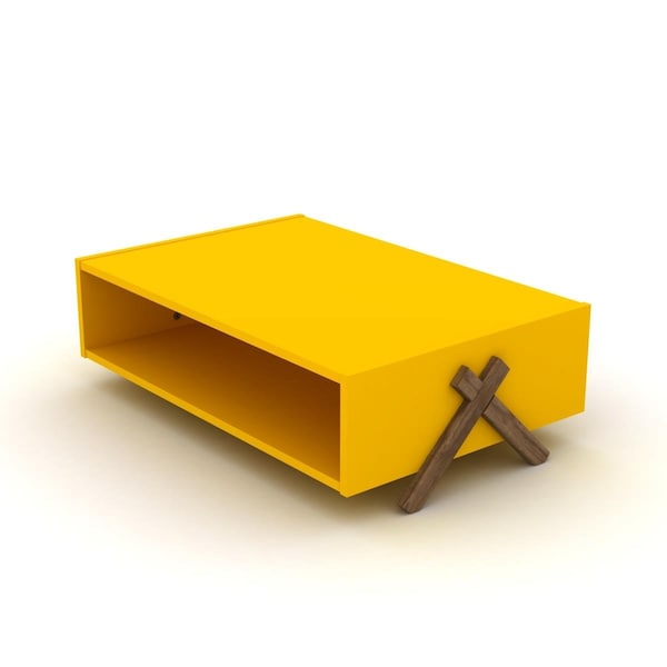 Furnia Kipp Coffee Table Walnut & Yellow - HD-ON55-RF-KIP-CT-150401