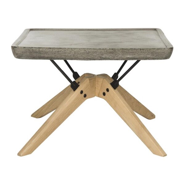 Safavieh 14.57 in. Delartin Indoor & Outdoor Modern Concrete Coffee Table Dark Grey - VNN1025A
