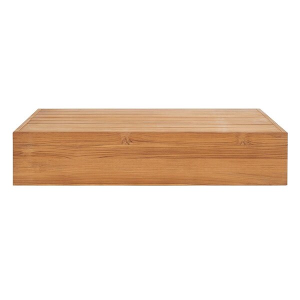 Safavieh 40 x 23.75 x 7.9 in. Kauai Brazil Teak Coffee Table, Natural - CPT1042A