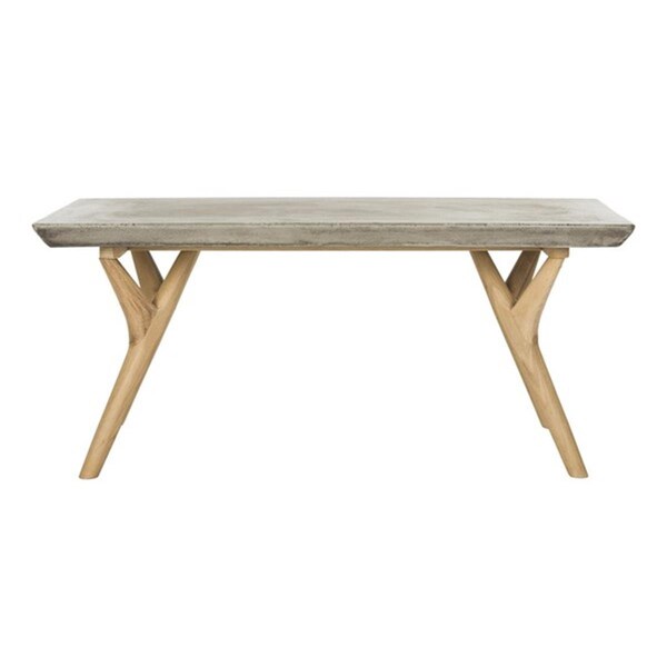 Safavieh 16.54 in. Pacey Indoor & Outdoor Modern Concrete Coffee Table Dark Grey - VNN1018A
