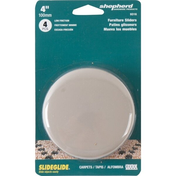 Shepherd Hardware Slide Glide Plus Series Furniture Slide, Tan - 9316