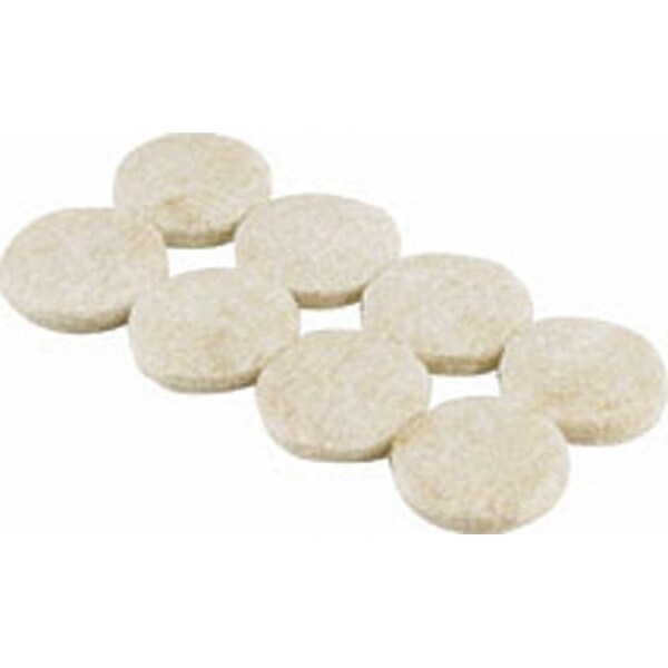 Shepherd Hardware Protective Pad, Felt Cloth, Beige, 3/4 in Dia, Round - 9951