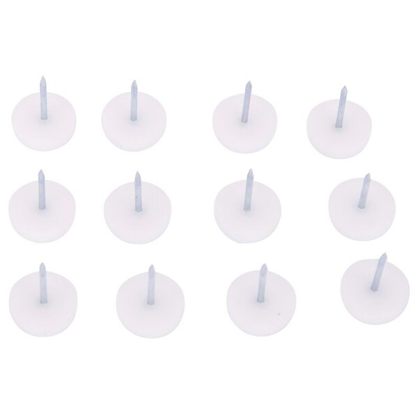 Prosource Furniture Glide, Plastic, White, White, 3/4 x 3/4 x 15/16 in Dimensions - FE-50302-PS