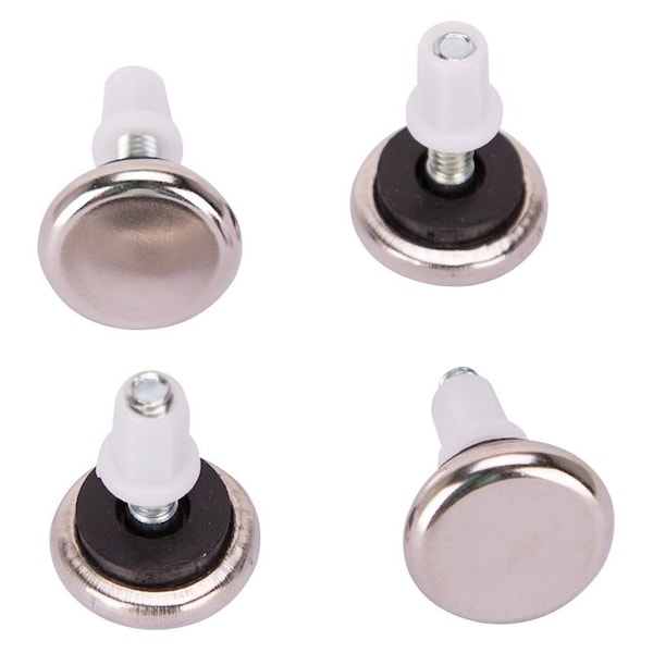 Prosource Furniture Glide, Plastic/Steel, Silver, Nickel Plated, 1-1/16 x 1-1/16 x 1-7/16 in Dimensions - FE-S506-PS