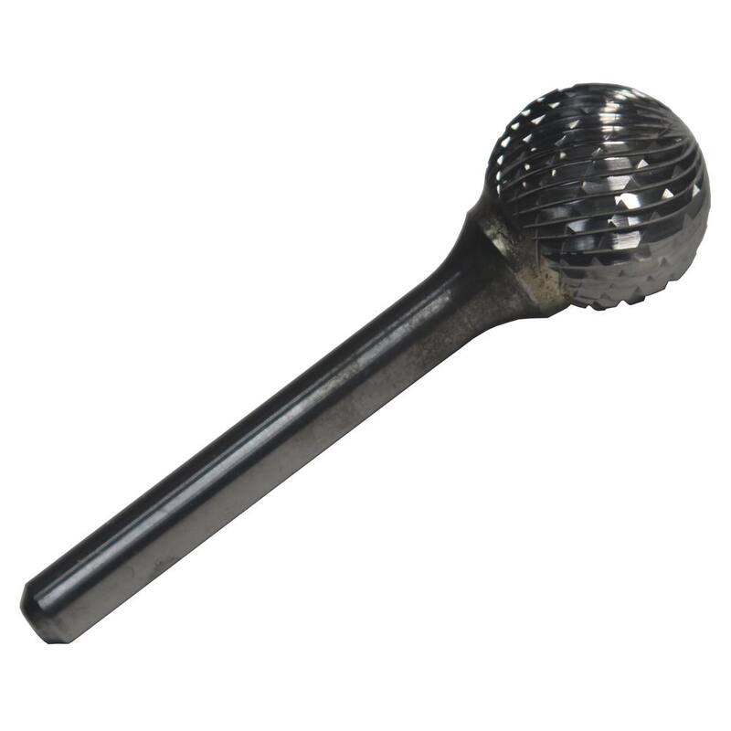 Broca América 1/4 pulg. x 3/16 pulg. Punta de bola de carburo sólido Lima rotativa con vástago de 1/4 pulg. - DULSD1