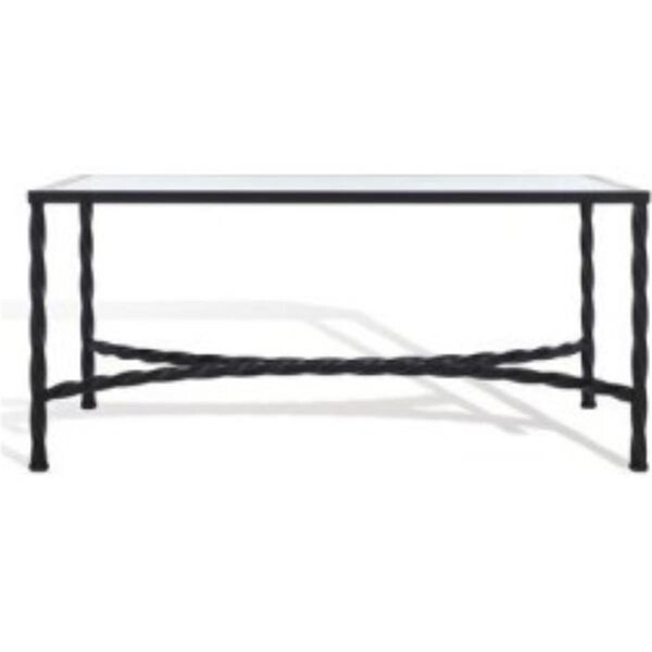 Safavieh Matilda Glass & Metal Coffee Table, Black - AMH8318C