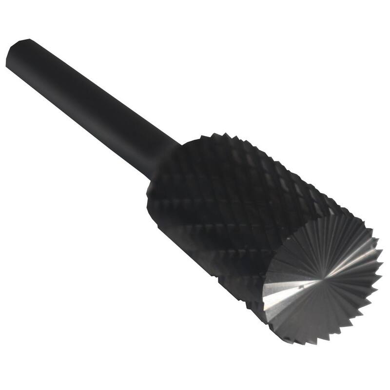 Broca de carburo sólido con extremo cilíndrico de 1 pulgada x 1 pulgada y filete rotativo de lima con vástago de 1/4 de pulgada - DULSB9