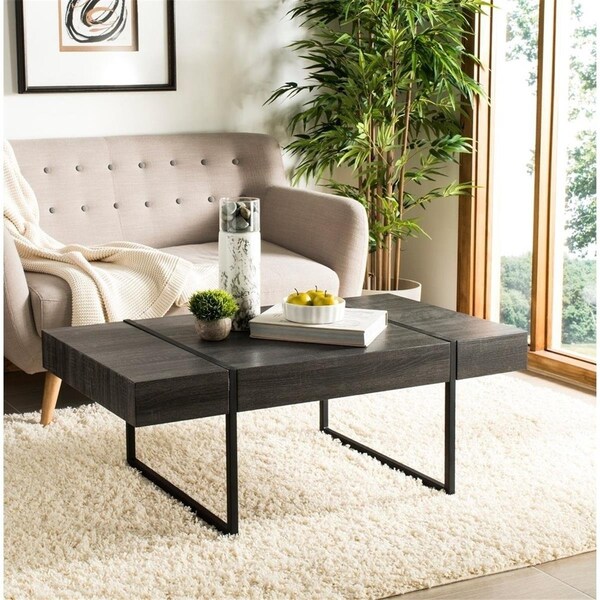 Safavieh Tristan Coffee Table - Black - 23.6 x 43.3 x 15.7 in. - COF7000A