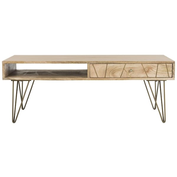 Safavieh 16 x 43 x 21.6 in. Marigold Coffee Table, Natural - COF9000A