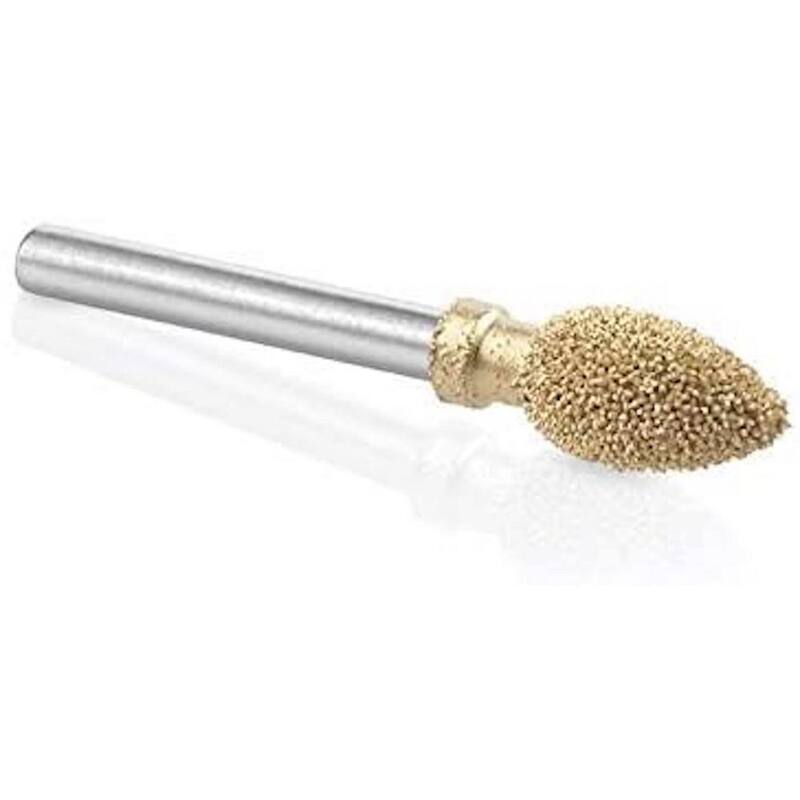 KUTZALL Flame Burr, 1/8 pulgadas de eje, Diámetro de cabeza 1/4 pulgadas x Longitud de cabeza 1/2 pulgadas, Dientes de carburo de tungsteno, Fino - FL-14-EG