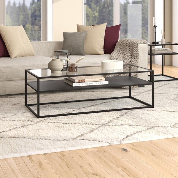 Henn & Hart 54 in. Ada Coffee Table Blackened Bronze - CT1225