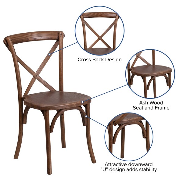 Flash Furniture Farm Table, 4 Chair Cushions Set, 60"x38" - XA-FARM-18-GG