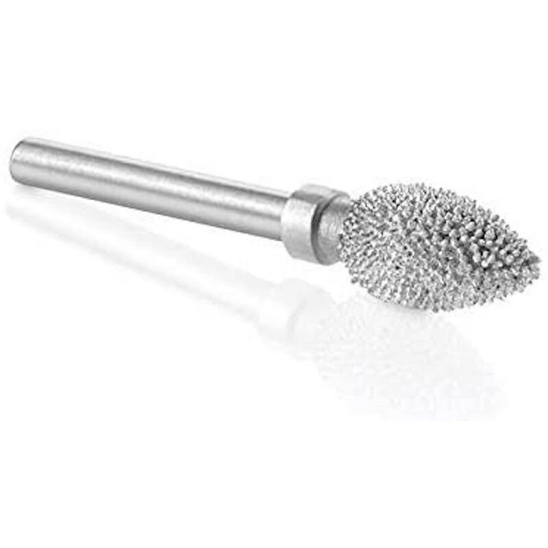 KUTZALL Burr Flama, 1/8 pulgadas de eje, Diámetro de la cabeza 1/4 pulgadas x Longitud de la cabeza 1/2 pulgadas, Dientes de carburo de tungsteno, Grueso - FL-14-E