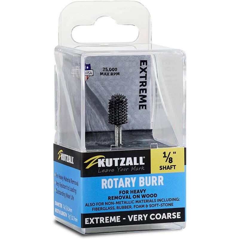 Broca esférica KUTZALL, 1/8 pulg. de eje, Diámetro de cabeza 1/4 pulg. x Longitud de cabeza 1/2 pulg., Dientes de carburo de tungsteno, Muy grueso - BNX-14-EC