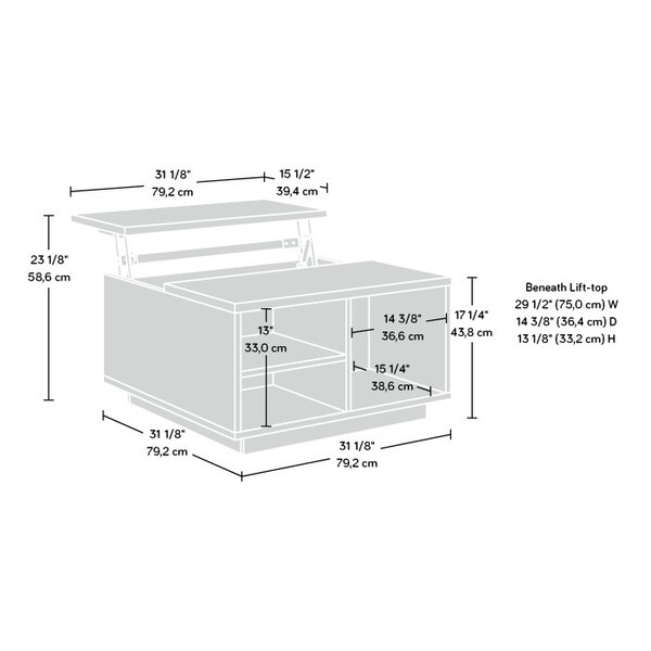 Sauder East Rock Lift Top Coffee Table Ao - 433861
