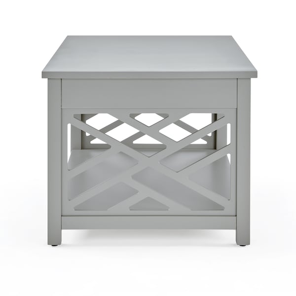 Alaterre Furniture 36 X 22 X 18, Pine with Composite Wood Top, Gray - ANCT1440
