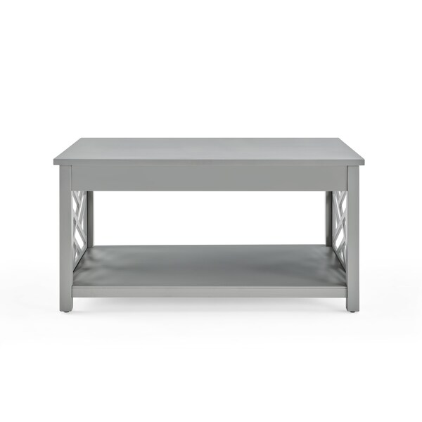 Alaterre Furniture 36 X 22 X 18, Pine with Composite Wood Top, Gray - ANCT1440
