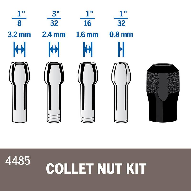 Cambio rápido de tuercas de sujeción para herramienta rotativa Dremel (5 piezas) - 4485