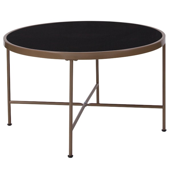 Flash Furniture Coffee Table, Black Glass, Chelsea - NAN-JN-21751CT-GG