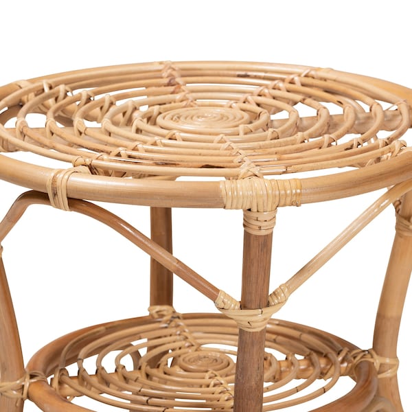 Baxton Studio Cariel Modern Bohemian Natural Brown Rattan Coffee Table - 210-12720