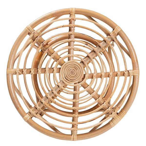 Baxton Studio Cariel Modern Bohemian Natural Brown Rattan Coffee Table - 210-12720