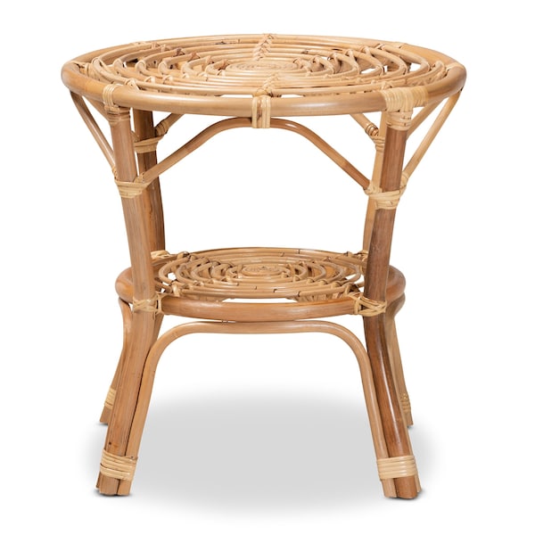 Baxton Studio Cariel Modern Bohemian Natural Brown Rattan Coffee Table - 210-12720