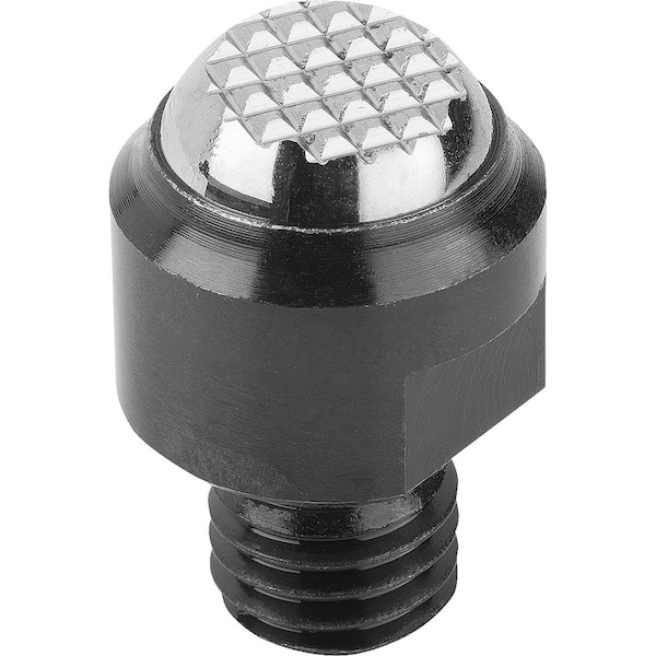 Kipp Self-Aligning Pads M08 D1=13, Form:F Carbon Steel, Comp:Ball-Bearing Steel - K0282.308